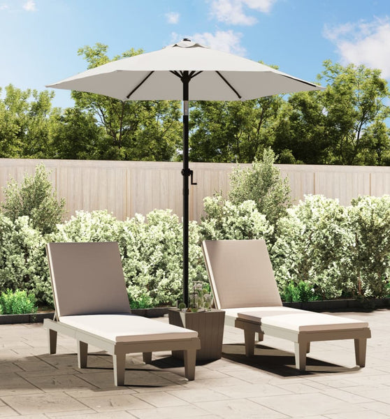 Sonnenschirm Sandweiß 200 x 224 cm Aluminium