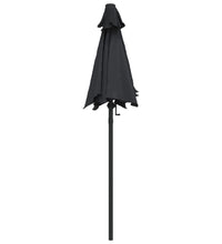 Sonnenschirm Schwarz 200 x 224 cm Aluminium