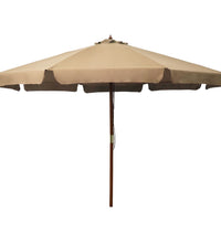 Sonnenschirm mit Holzmast 330 cm Taupe