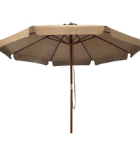 Sonnenschirm mit Holzmast 330 cm Taupe