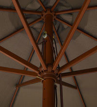 Sonnenschirm mit Holzmast 330 cm Taupe
