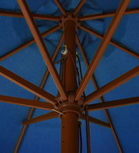 Sonnenschirm mit Holzmast 330 cm Azurblau