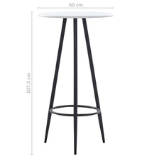 Bartisch Weiß 60×107,5 cm MDF
