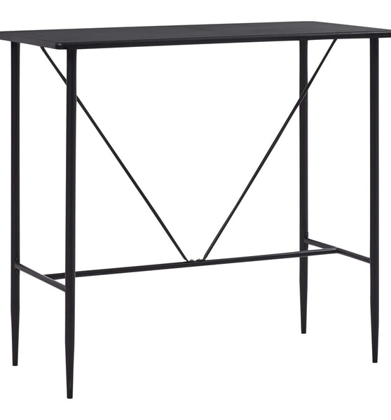 Bartisch Schwarz 120 x 60 x 110 cm MDF