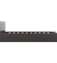 Bett mit Bettkasten Hydraulisch Grau Kunstleder 140x200 cm