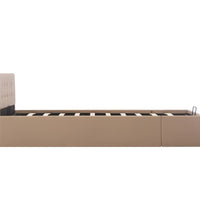 Stauraumbett Hydraulisch Cappuccino-Braun Kunstleder 120×200 cm