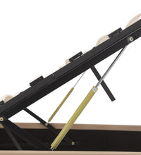 Stauraumbett Hydraulisch Cappuccino-Braun Kunstleder 120×200 cm