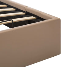 Stauraumbett Hydraulisch Cappuccino-Braun Kunstleder 120×200 cm