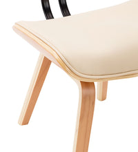 Esszimmerstühle 4 Stk. Creme Bugholz und Kunstleder