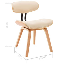 Esszimmerstühle 4 Stk. Creme Bugholz und Kunstleder