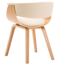 Esszimmerstühle 2 Stk. Creme Bugholz und Kunstleder