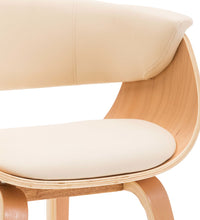 Esszimmerstühle 2 Stk. Creme Bugholz und Kunstleder