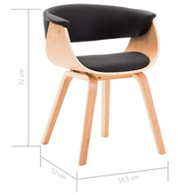 Esszimmerstühle 4 Stk. Schwarz Bugholz und Kunstleder