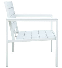 Gartenbank 120 cm HDPE Weiß Holz-Optik