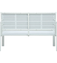 Gartenbank 120 cm HDPE Weiß Holz-Optik