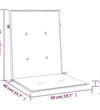Gartenstuhlauflagen für Niedriglehner 2 Stk. Creme 100x50x3 cm