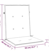 Gartenstuhlauflagen für Niedriglehner 2 Stk. Taupe 100x50x3 cm