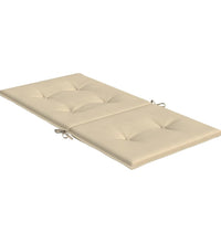 Gartenstuhlauflagen für Niedriglehner 2 Stk. Beige 100x50x3 cm