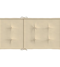 Gartenstuhlauflagen für Niedriglehner 2 Stk. Beige 100x50x3 cm