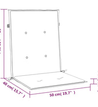 Gartenstuhlauflagen für Niedriglehner 2 Stk. Beige 100x50x3 cm