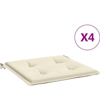 Gartenstuhl-Kissen 4 Stk. Creme 40x40x3 cm Oxford-Gewebe