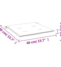 Gartenstuhl-Kissen 4 Stk. Creme 40x40x3 cm Oxford-Gewebe