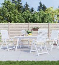 Gartenstuhl-Kissen 4 Stk. Creme 40x40x3 cm Oxford-Gewebe