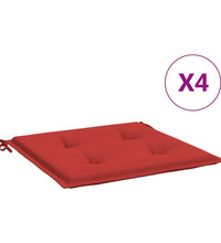 vidaXL Gartenstuhl-Kissen 4 Stk. Rot 40x40x3 cm Oxford-Gewebe