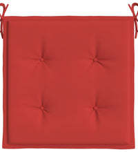 vidaXL Gartenstuhl-Kissen 4 Stk. Rot 40x40x3 cm Oxford-Gewebe