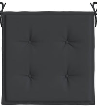 vidaXL Gartenstuhl-Kissen 4 Stk. Schwarz 40x40x3 cm Oxford-Gewebe