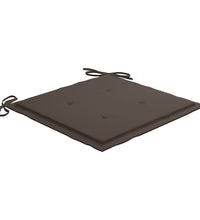 Gartenstuhl-Kissen 4 Stk. Taupe 40x40x3 cm Oxford-Gewebe