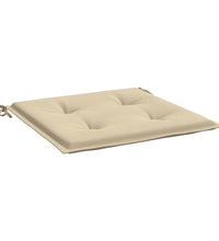 Gartenstuhl-Kissen 4 Stk. Beige 40x40x3 cm Oxford-Gewebe