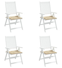 Gartenstuhl-Kissen 4 Stk. Beige 40x40x3 cm Oxford-Gewebe