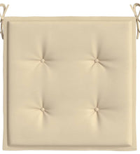 Gartenstuhl-Kissen 4 Stk. Beige 40x40x3 cm Oxford-Gewebe