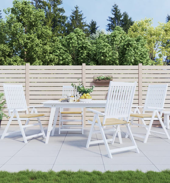 Gartenstuhl-Kissen 4 Stk. Beige 40x40x3 cm Oxford-Gewebe