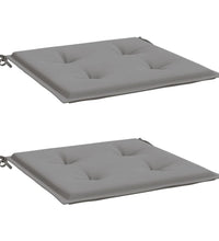 Gartenstuhl-Kissen 2 Stk. Grau 50x50x3 cm Oxford-Gewebe