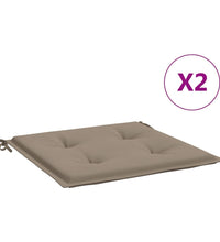 Gartenstuhl-Kissen 2 Stk. Taupe 50x50x3 cm Oxford-Gewebe