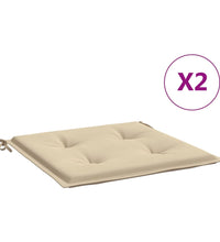 Gartenstuhl-Kissen 2 Stk. Beige 50x50x3 cm Oxford-Gewebe