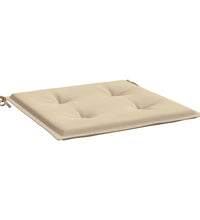 Gartenstuhl-Kissen 2 Stk. Beige 50x50x3 cm Oxford-Gewebe