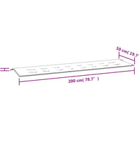 Gartenbank-Auflage Rot 200x50x3 cm Oxford-Gewebe