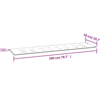 Gartenbank-Auflage Anthrazit 200x50x3 cm Oxford-Gewebe