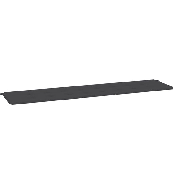 Gartenbank-Auflage Schwarz 200x50x3 cm Oxford-Gewebe