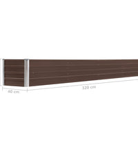 Garten-Hochbeet Verzinkter Stahl 320×40×45 cm Braun