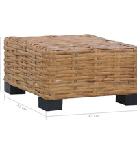 Couchtisch 47x47x28 cm Rattan Natur