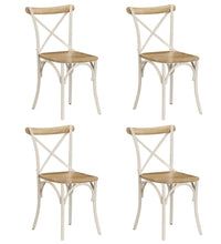 Esszimmerstühle 4 Stk. Weiß Mango-Massivholz