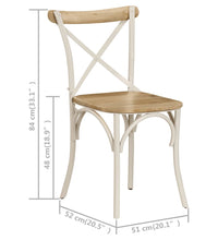 Esszimmerstühle 4 Stk. Weiß Mango-Massivholz