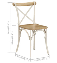 Esszimmerstühle 6 Stk. Weiß Mango-Massivholz