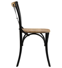 Esszimmerstühle 4 Stk. Schwarz Mango-Massivholz