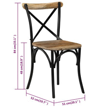 Esszimmerstühle 6 Stk. Schwarz Mango-Massivholz
