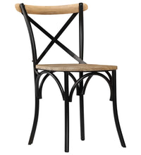 Esszimmerstühle 6 Stk. Schwarz Mango-Massivholz